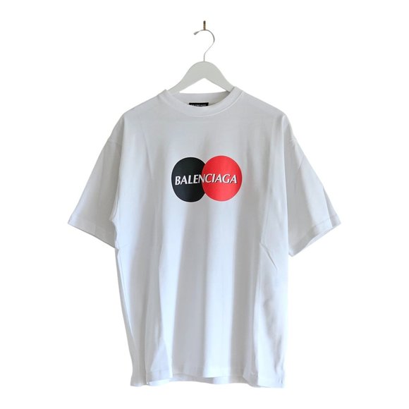 Balenciaga Mastercard Uniform Logo T-shirt - White - Picture 1 of 4